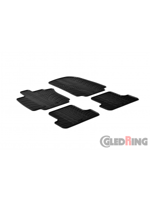 Original Gledring Passform Fußmatten Gummimatten 4 Tlg.+Fixing - Renault Clio III. 2005-2012